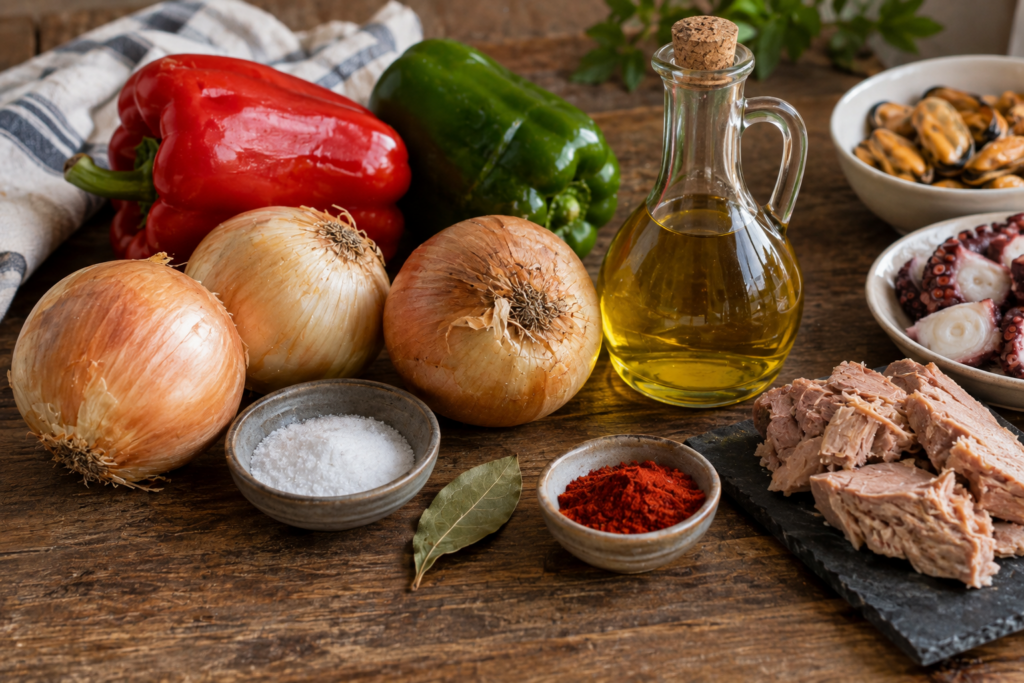 Ingredientes para zaragallada gallega